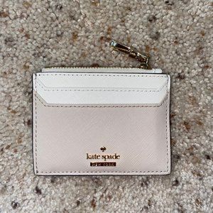 KATE SPADE tan/pink card wallet
